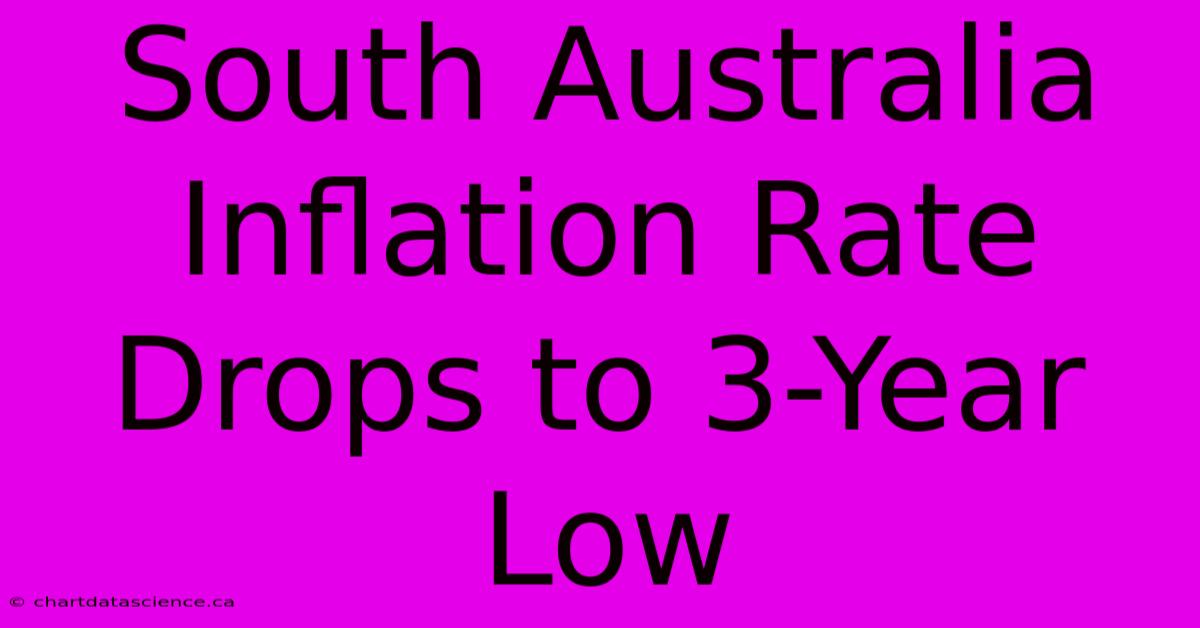 South Australia Inflation Rate Drops To 3-Year Low