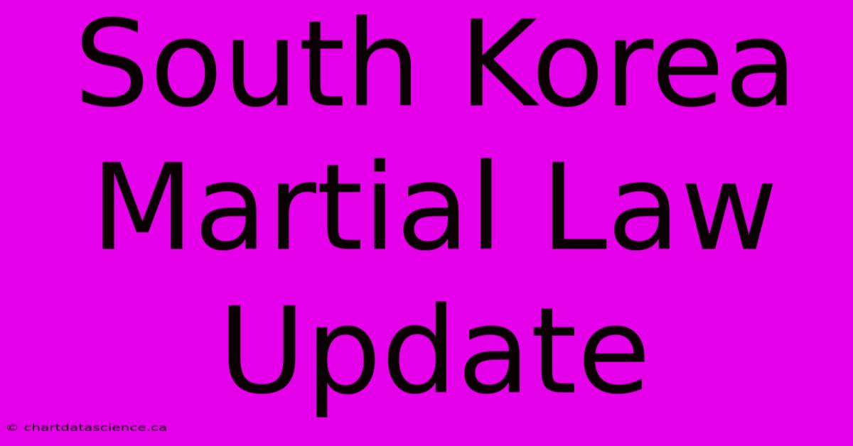 South Korea Martial Law Update