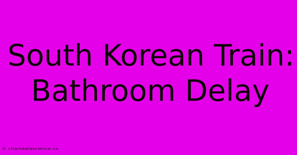 South Korean Train: Bathroom Delay