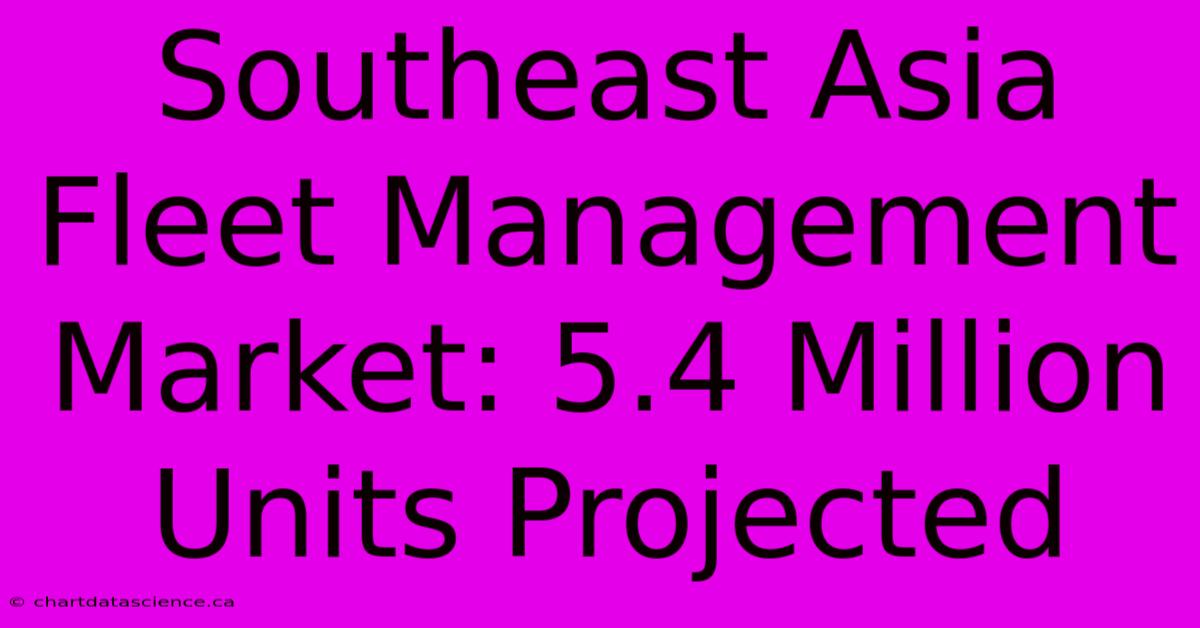 Southeast Asia Fleet Management Market: 5.4 Million Units Projected