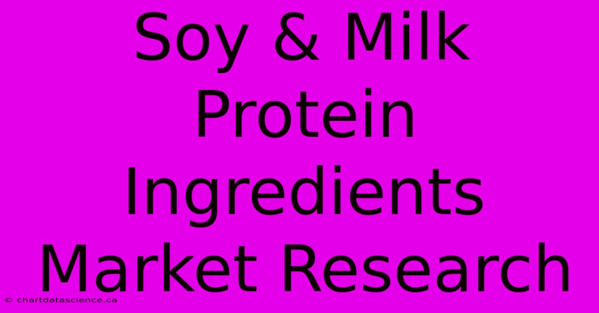 Soy & Milk Protein Ingredients Market Research