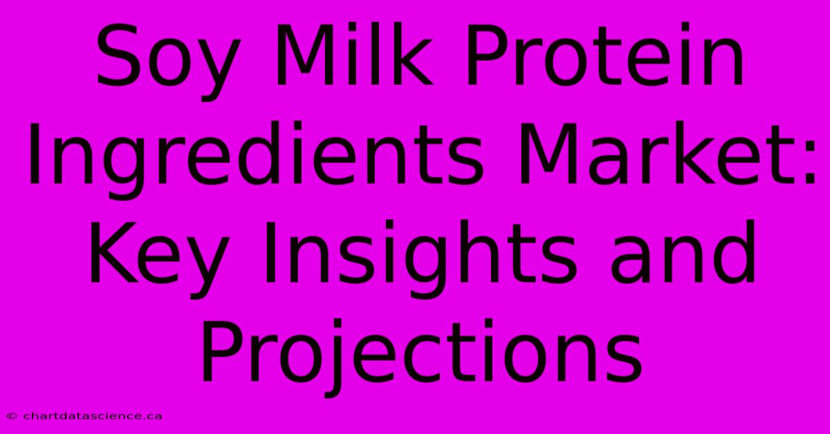 Soy Milk Protein Ingredients Market: Key Insights And Projections 