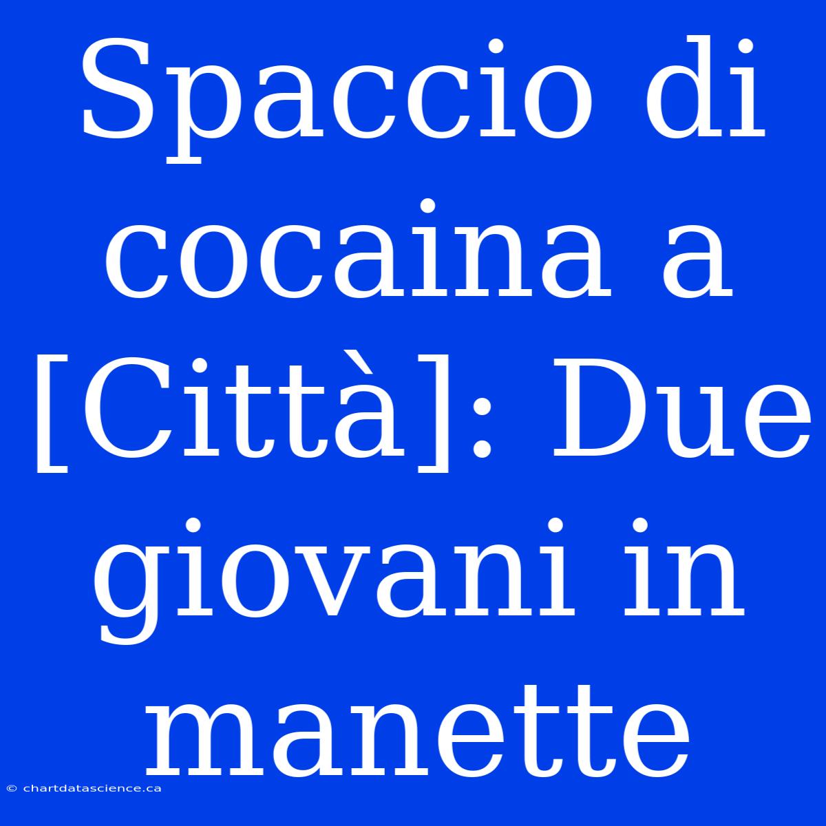 Spaccio Di Cocaina A [Città]: Due Giovani In Manette