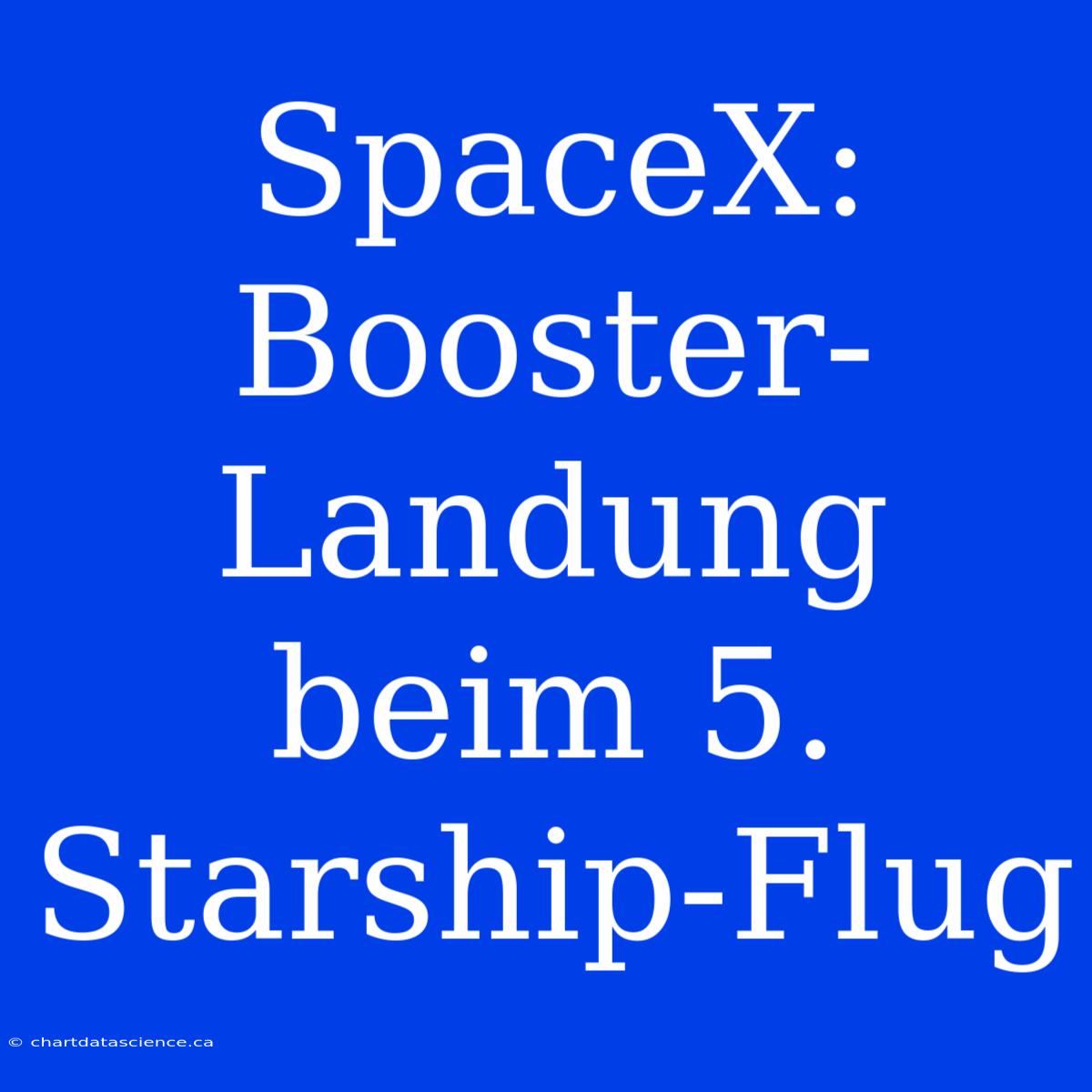 SpaceX: Booster-Landung Beim 5. Starship-Flug