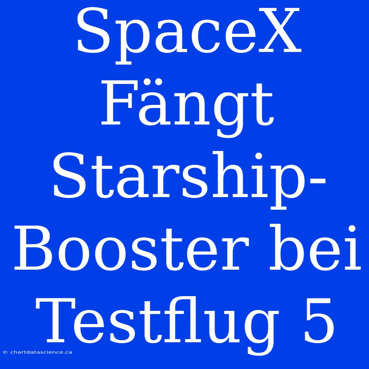 SpaceX Fängt Starship-Booster Bei Testflug 5