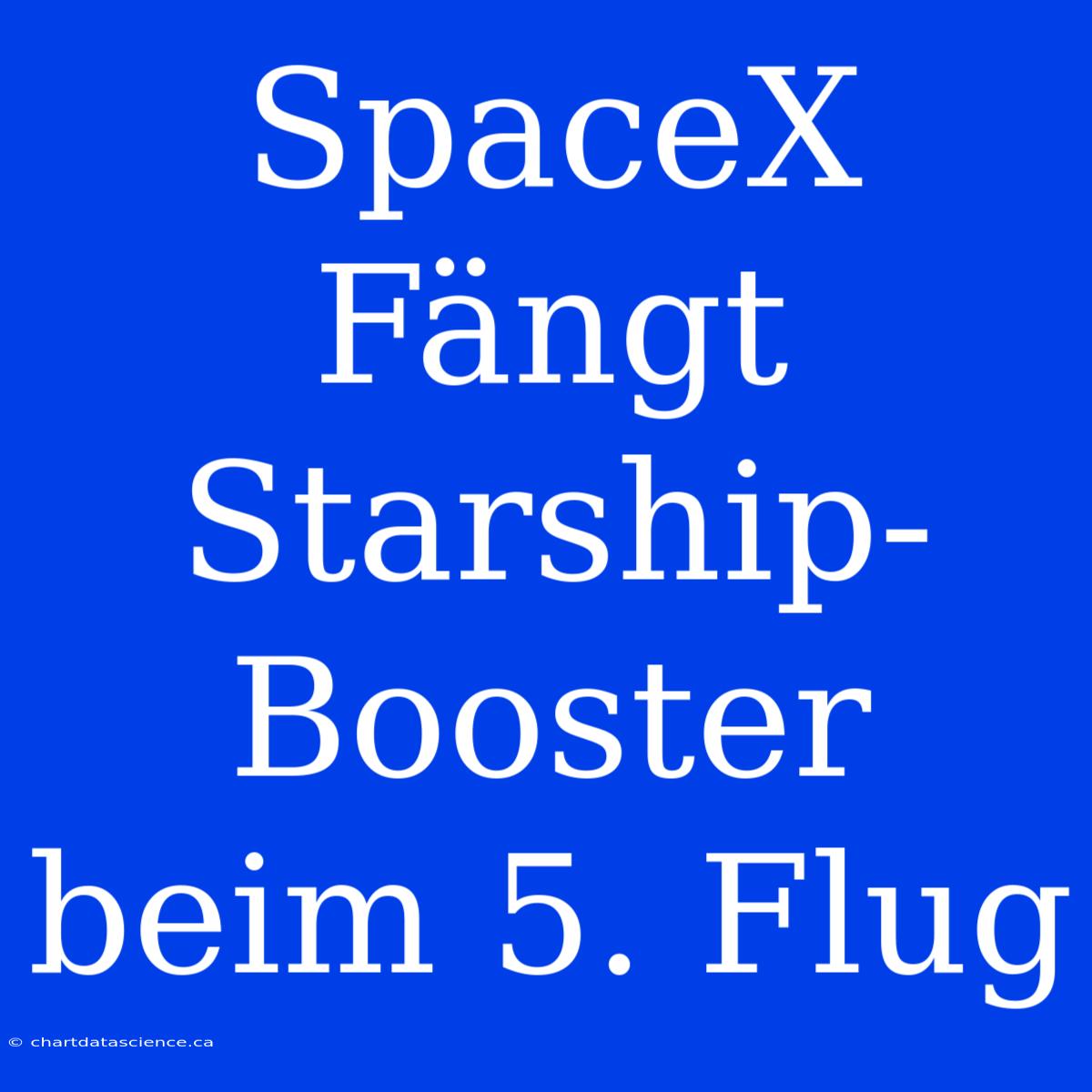 SpaceX Fängt Starship-Booster Beim 5. Flug