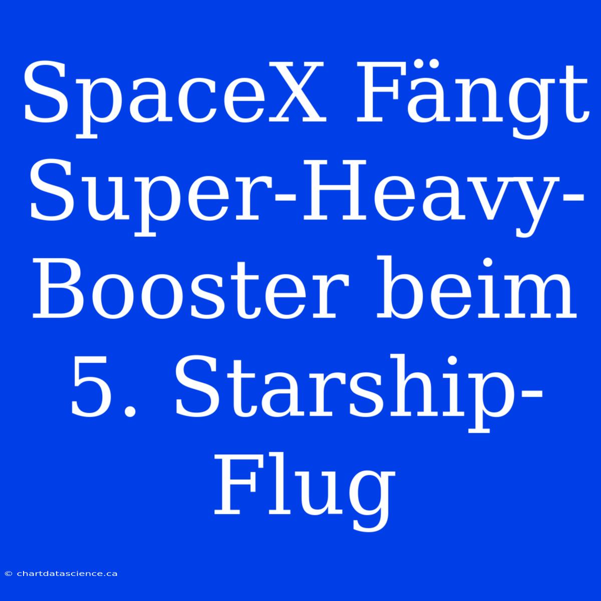 SpaceX Fängt Super-Heavy-Booster Beim 5. Starship-Flug