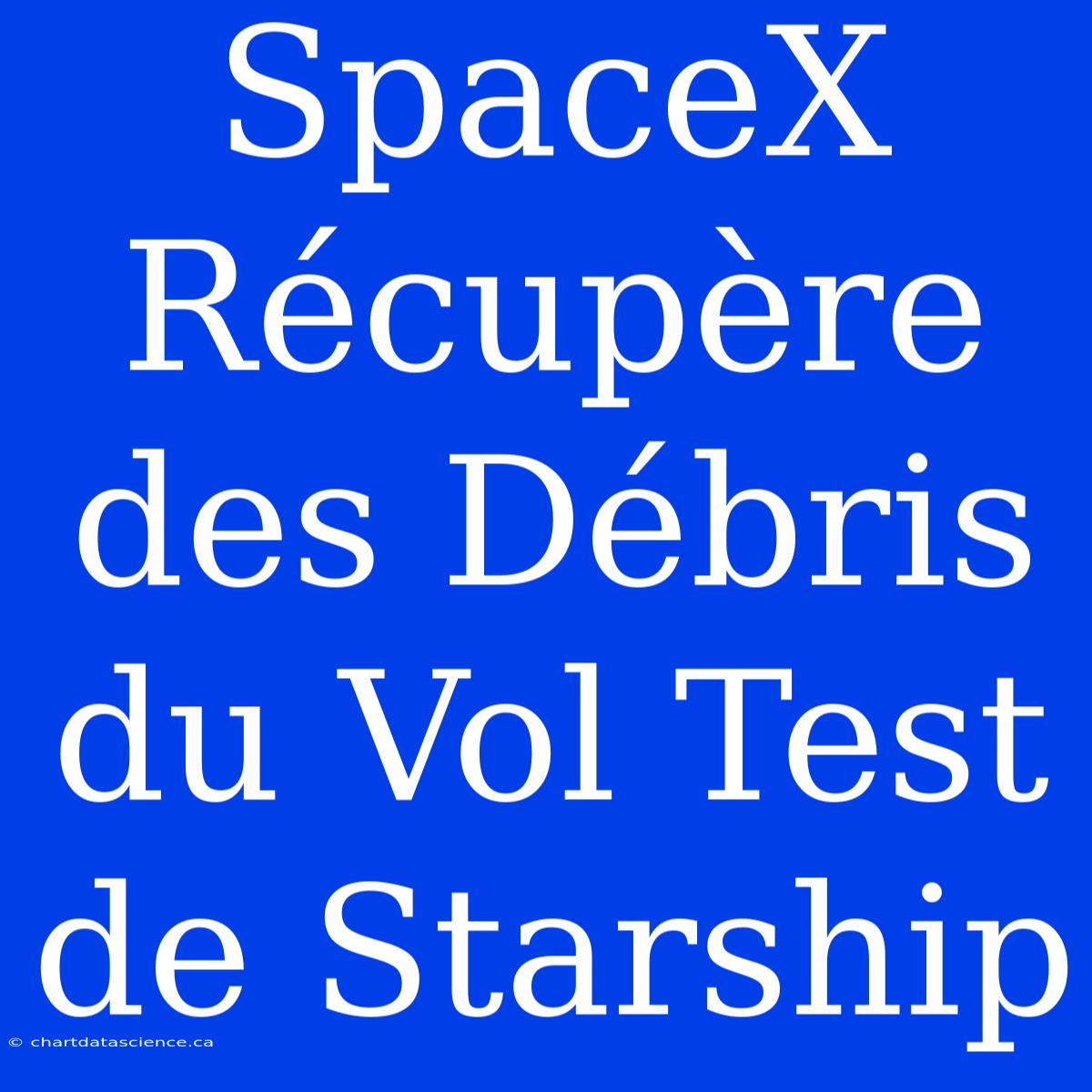 SpaceX Récupère Des Débris Du Vol Test De Starship