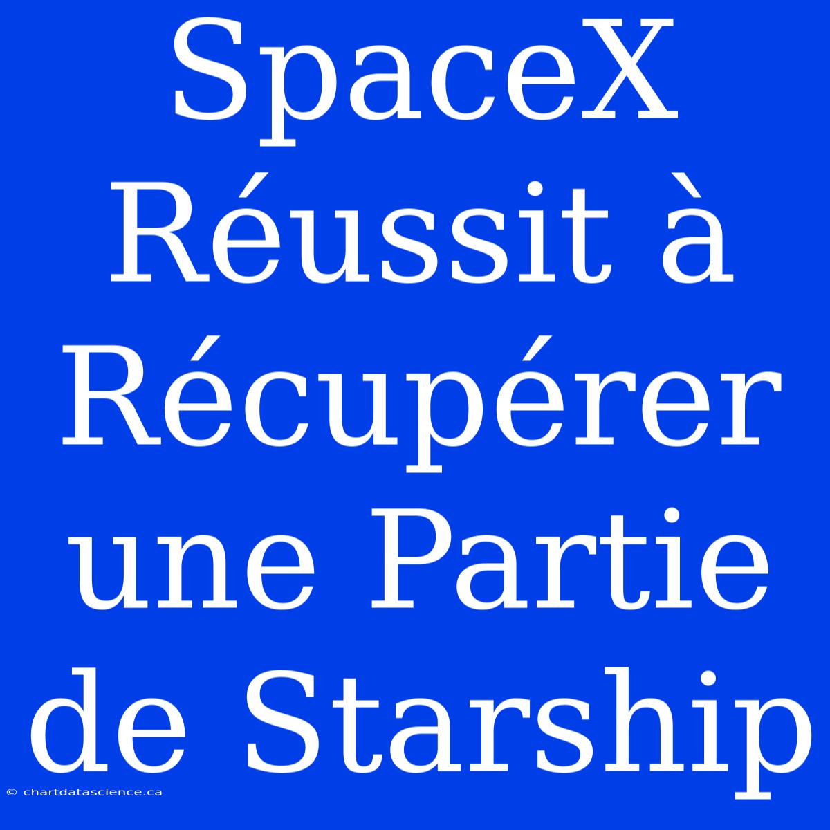 SpaceX Réussit À Récupérer Une Partie De Starship