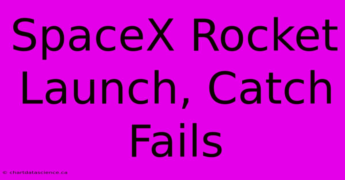 SpaceX Rocket Launch, Catch Fails