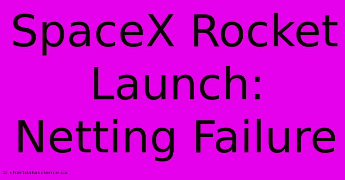 SpaceX Rocket Launch: Netting Failure