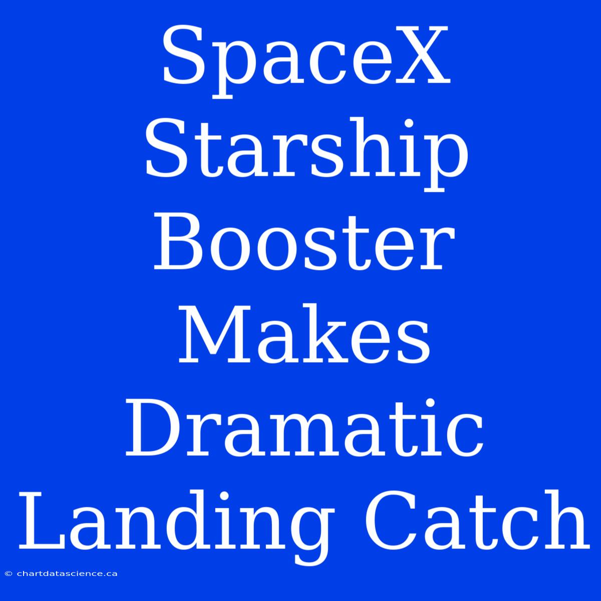 SpaceX Starship Booster Makes Dramatic Landing Catch