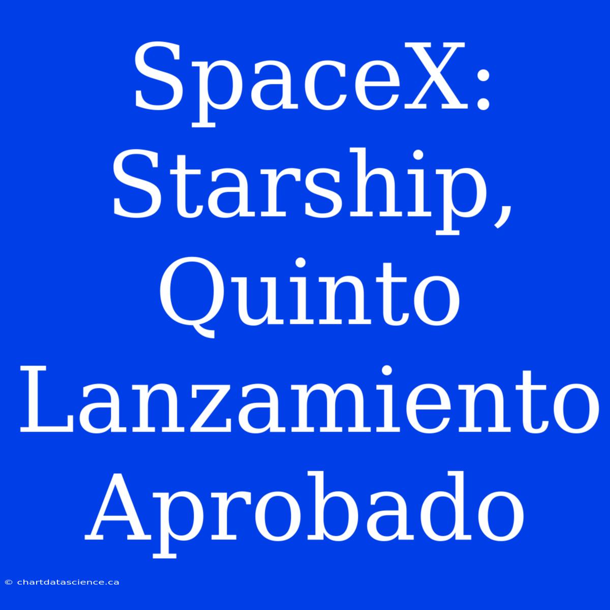 SpaceX: Starship, Quinto Lanzamiento Aprobado