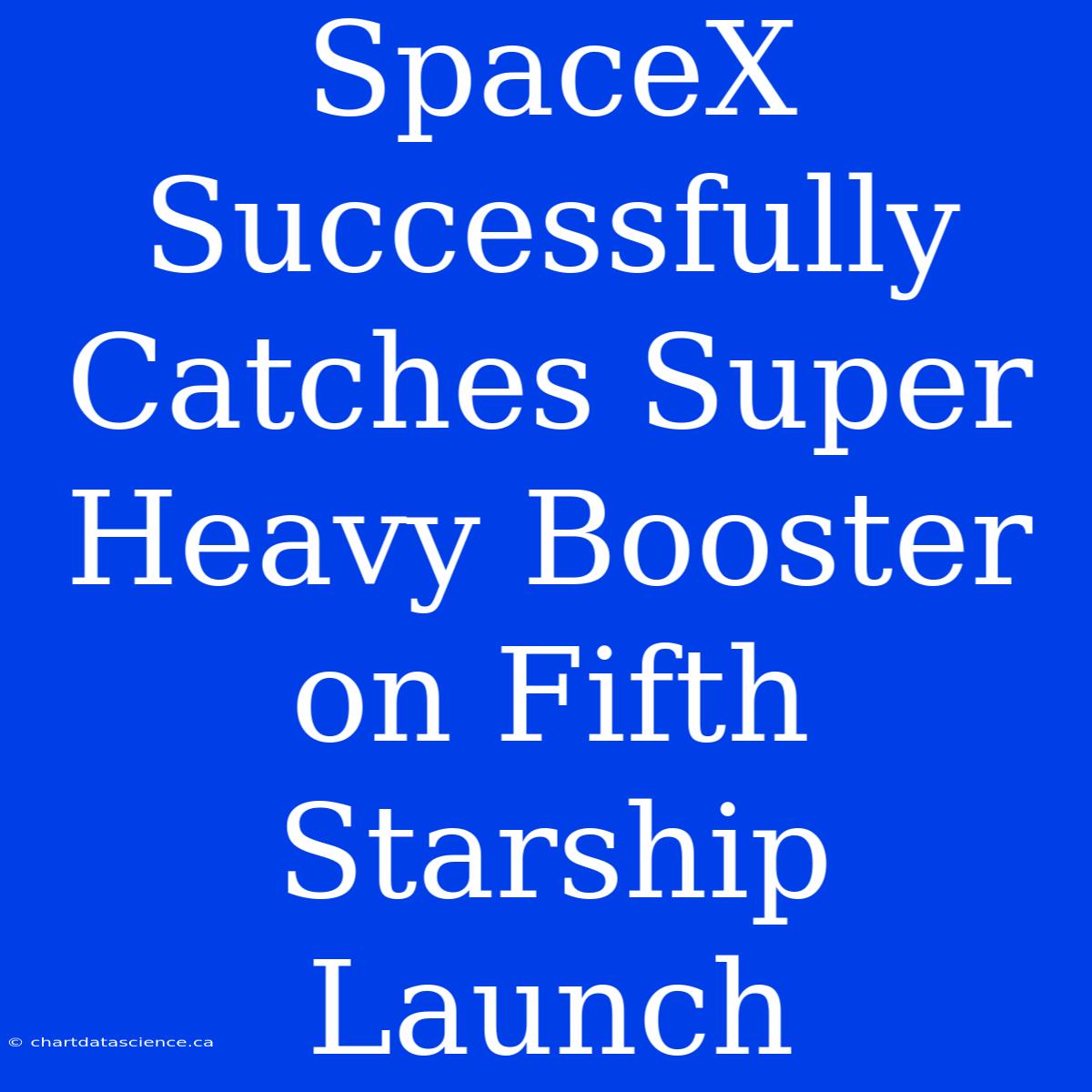 SpaceX Successfully Catches Super Heavy Booster On Fifth Starship Launch