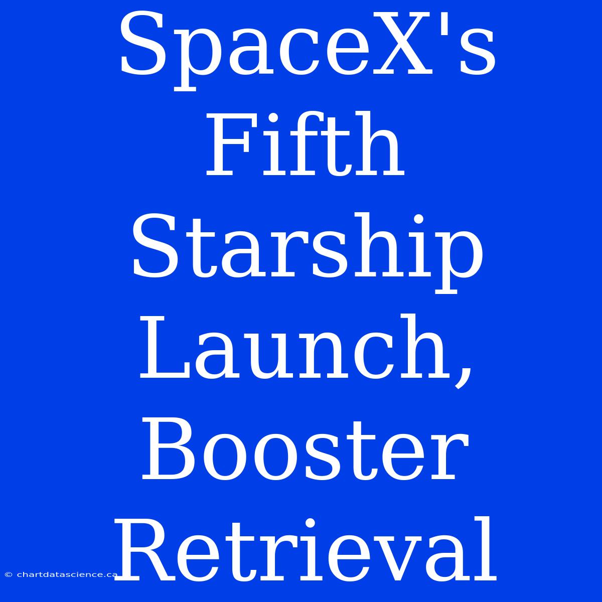 SpaceX's Fifth Starship Launch, Booster Retrieval