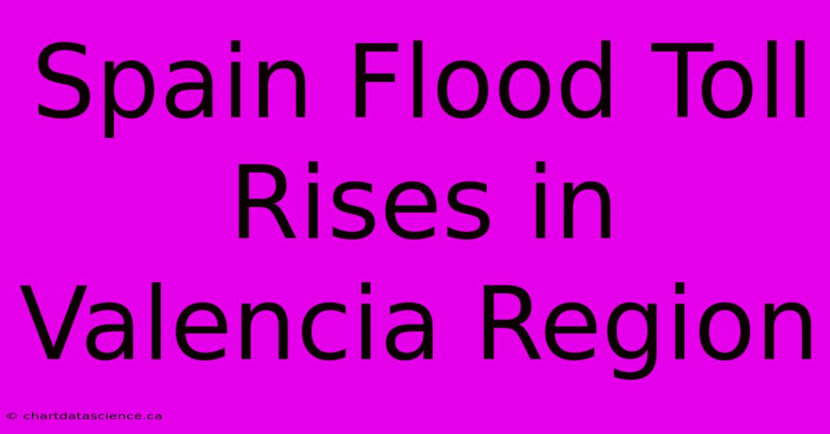 Spain Flood Toll Rises In Valencia Region 