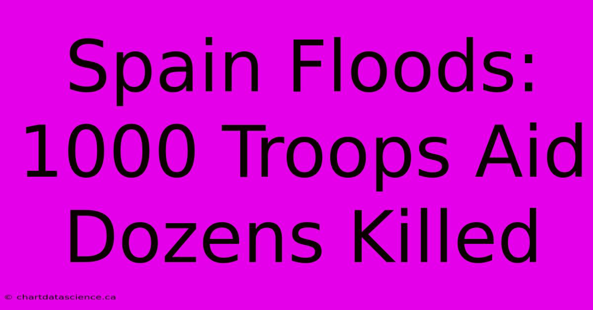 Spain Floods: 1000 Troops Aid Dozens Killed