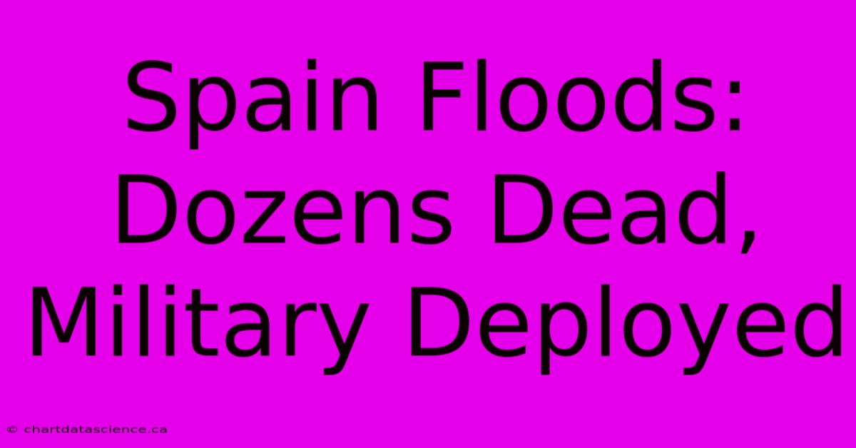 Spain Floods: Dozens Dead, Military Deployed