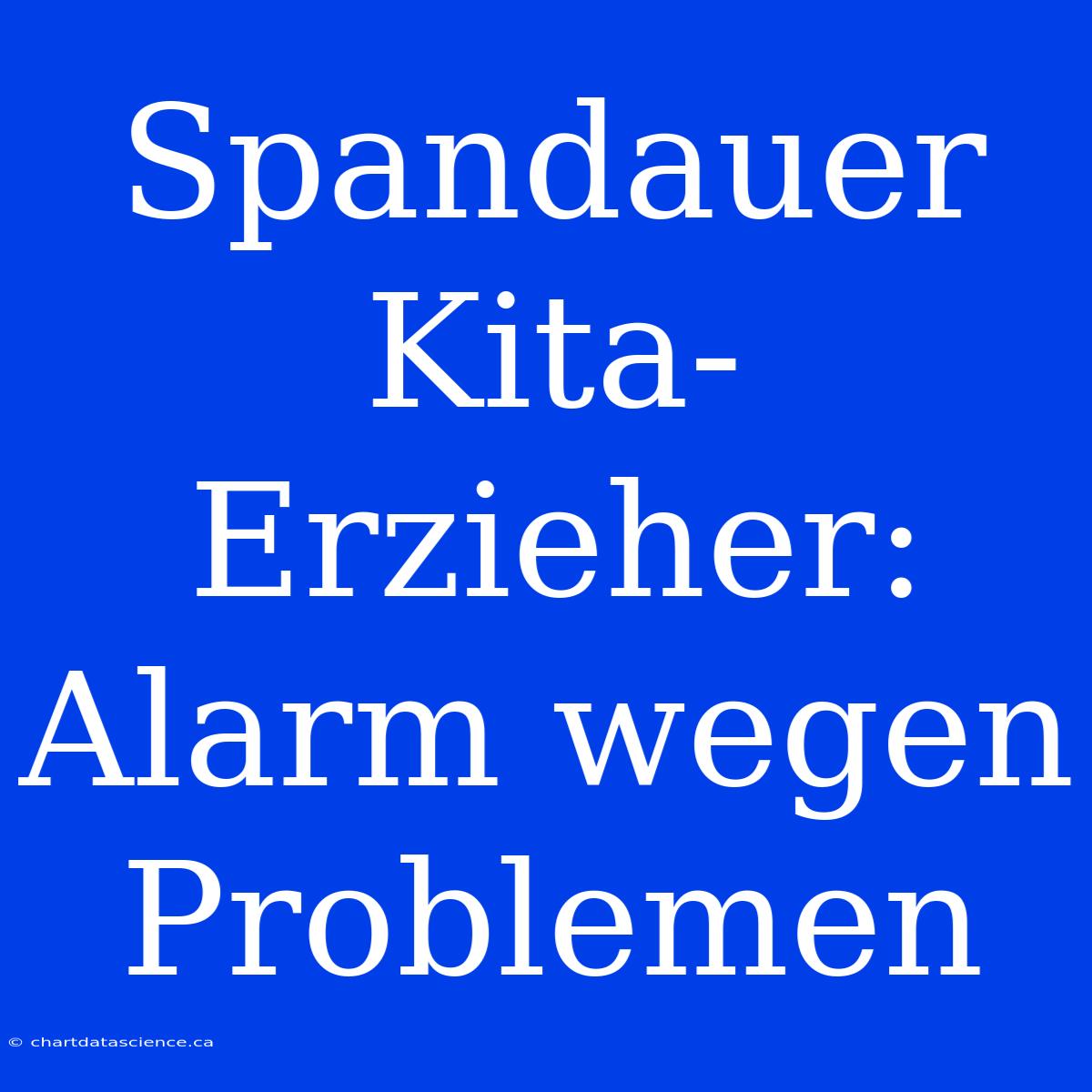 Spandauer Kita-Erzieher: Alarm Wegen Problemen