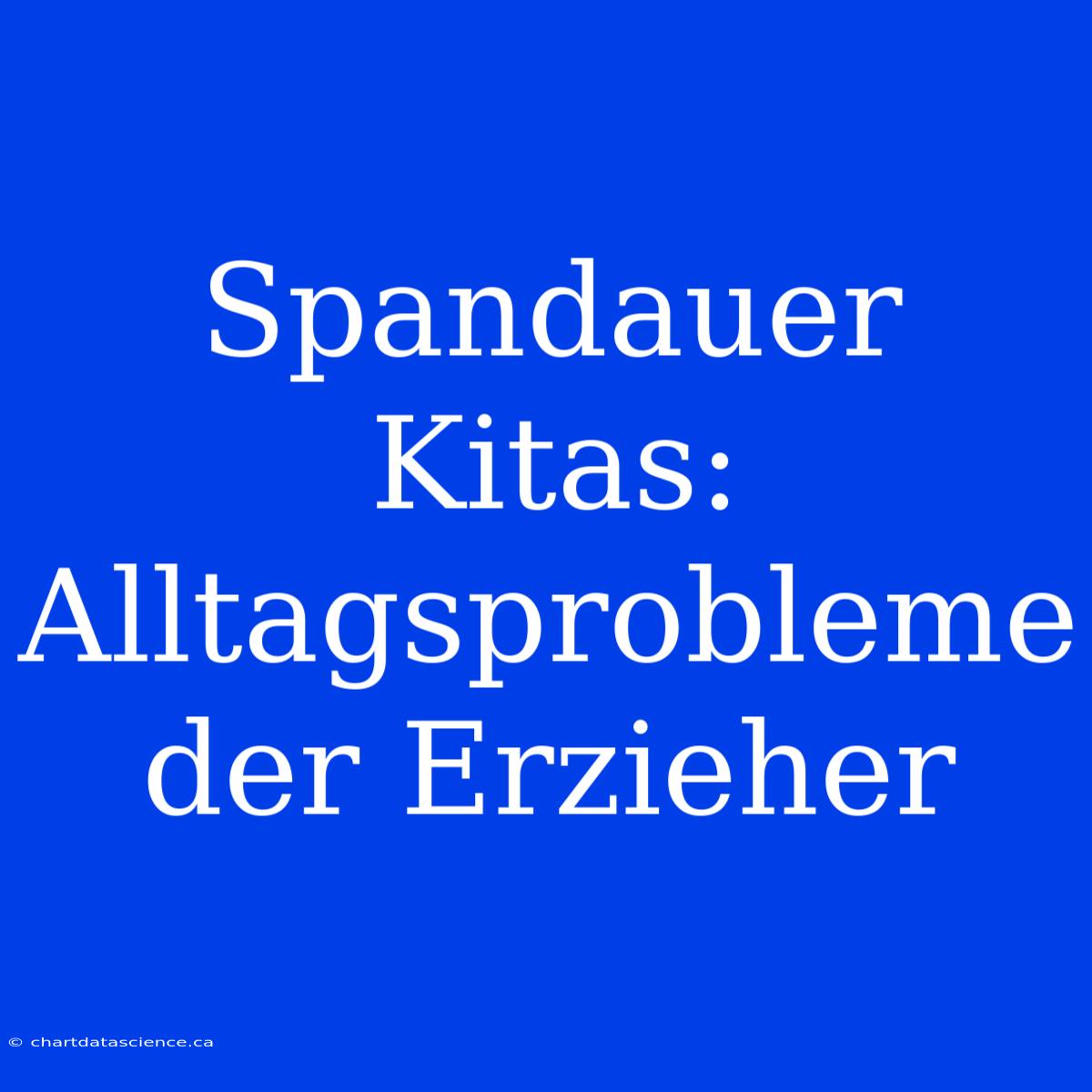 Spandauer Kitas: Alltagsprobleme Der Erzieher