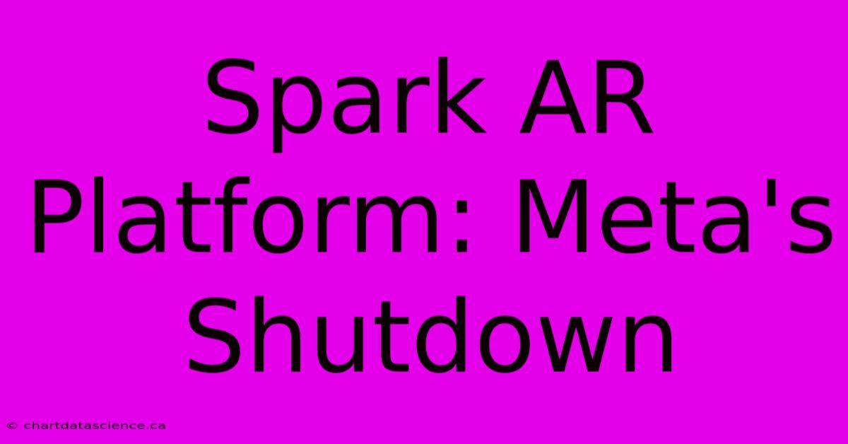 Spark AR Platform: Meta's Shutdown