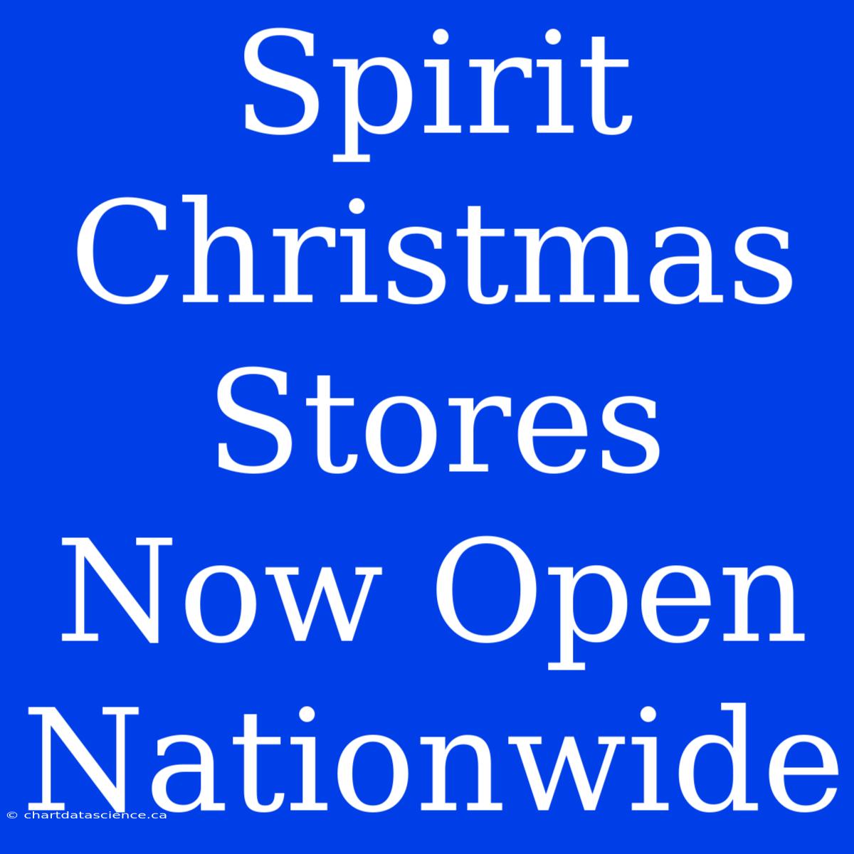 Spirit Christmas Stores Now Open Nationwide