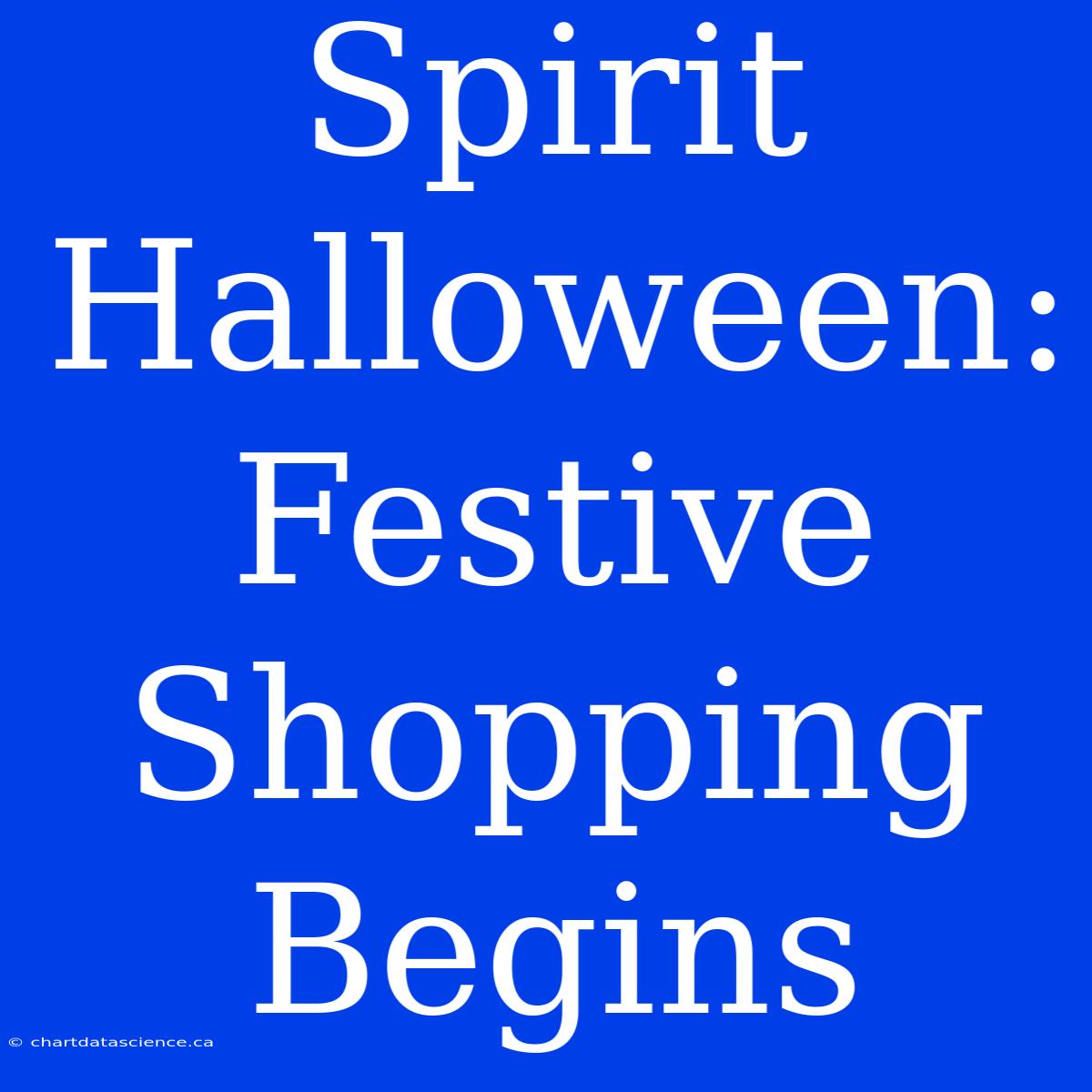 Spirit Halloween: Festive Shopping Begins