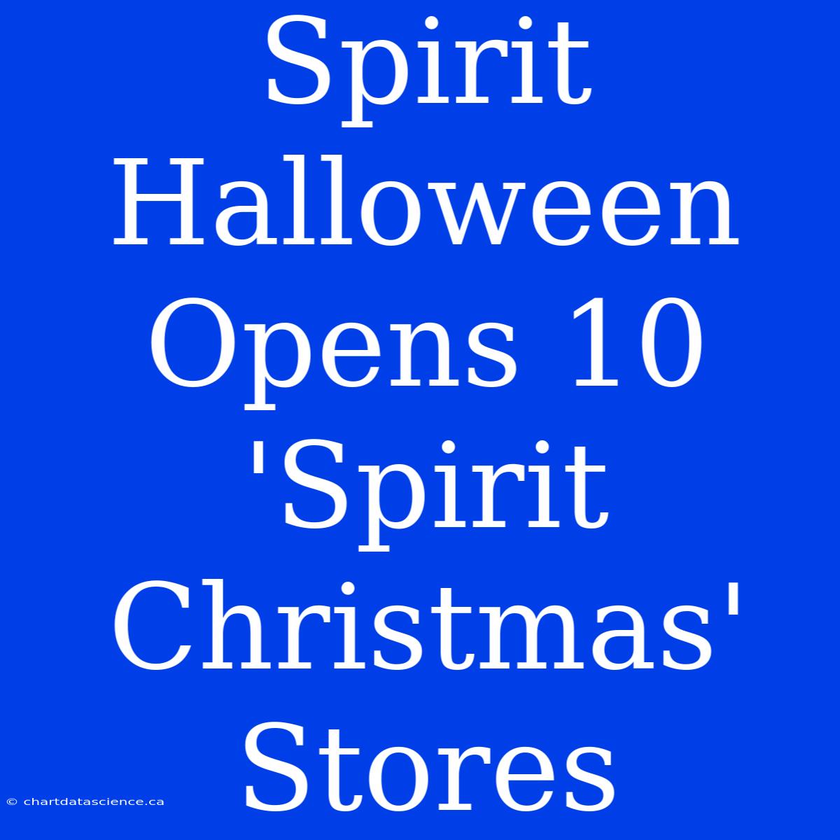 Spirit Halloween Opens 10 'Spirit Christmas' Stores