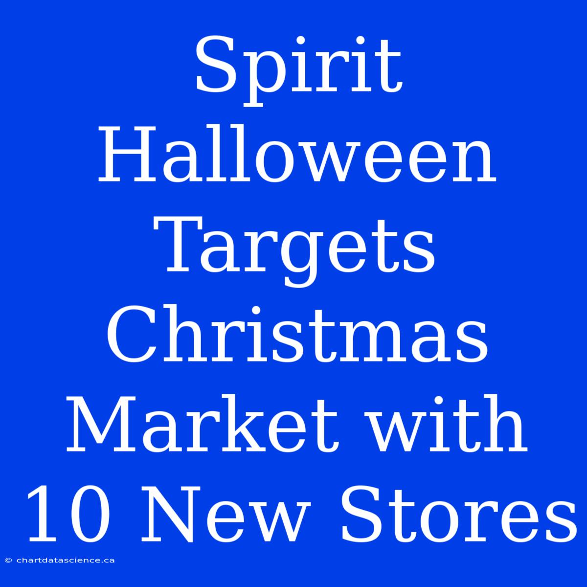 Spirit Halloween Targets Christmas Market With 10 New Stores