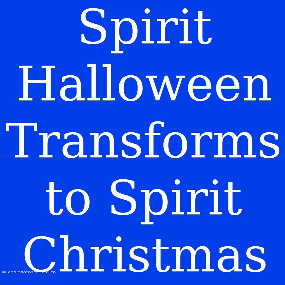 Spirit Halloween Transforms To Spirit Christmas