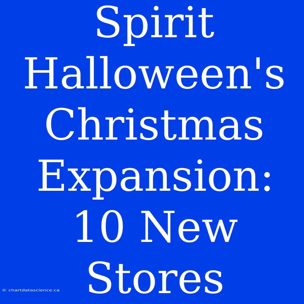 Spirit Halloween's Christmas Expansion: 10 New Stores