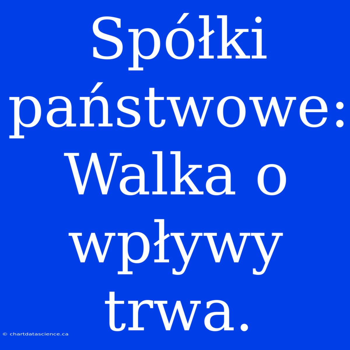 Spółki Państwowe: Walka O Wpływy Trwa.