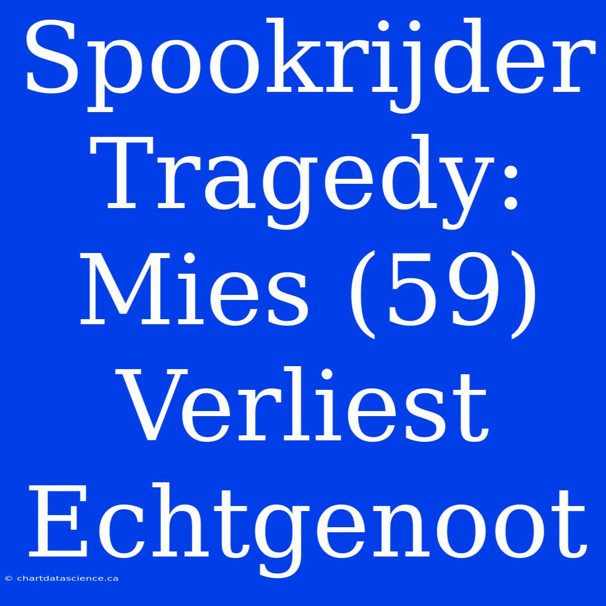 Spookrijder Tragedy: Mies (59) Verliest Echtgenoot