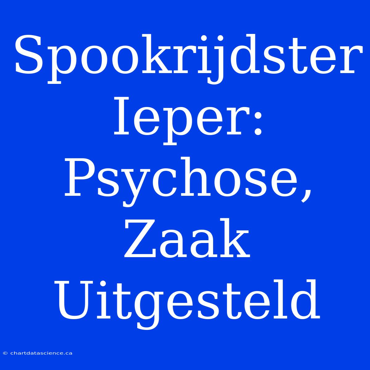 Spookrijdster Ieper: Psychose, Zaak Uitgesteld