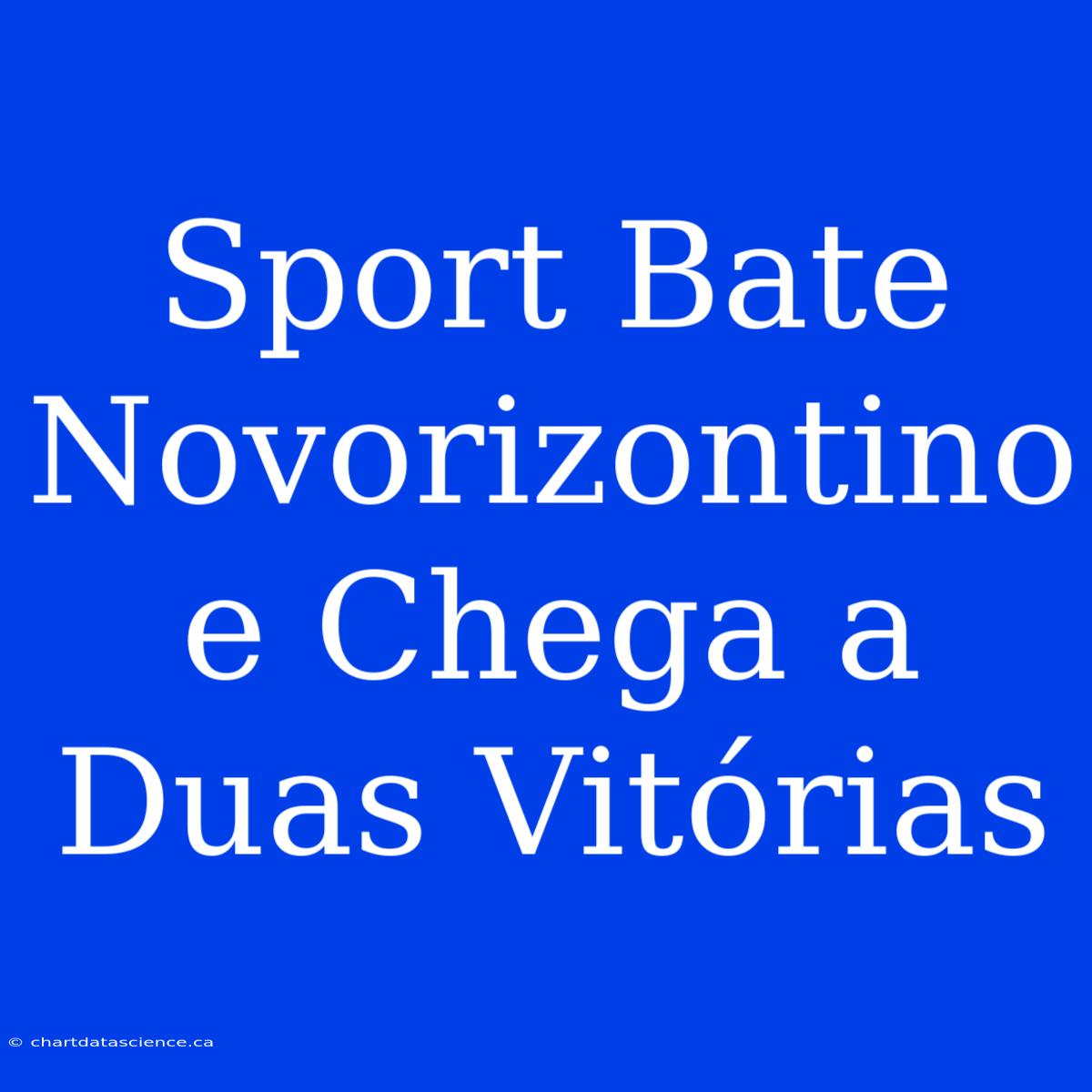 Sport Bate Novorizontino E Chega A Duas Vitórias