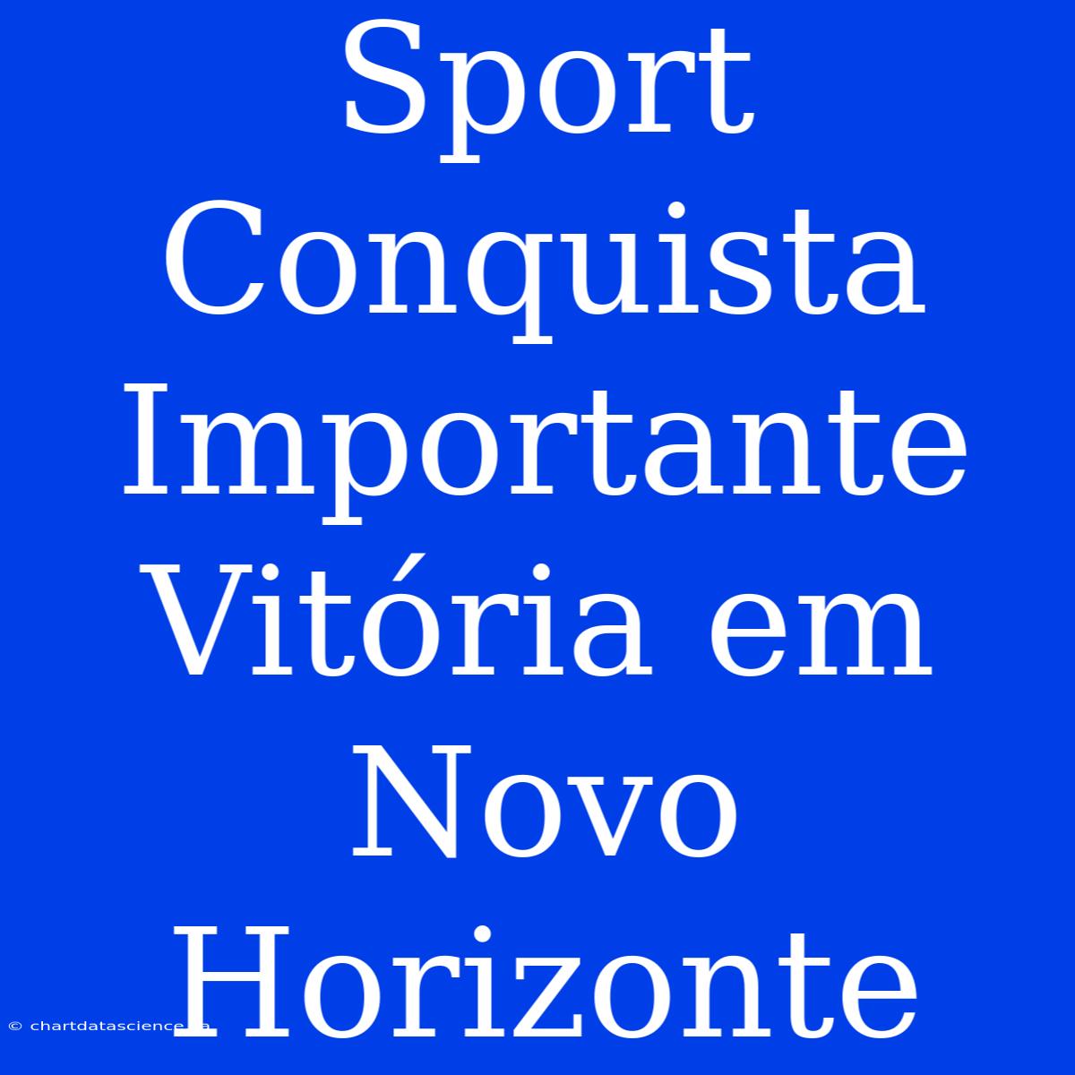 Sport Conquista Importante Vitória Em Novo Horizonte