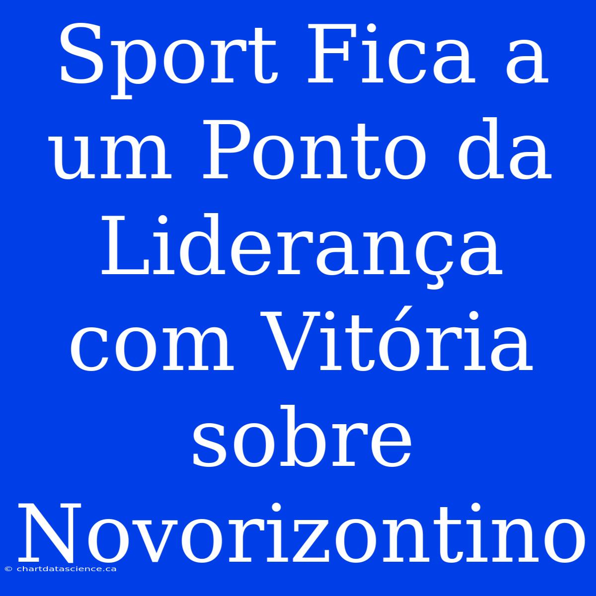 Sport Fica A Um Ponto Da Liderança Com Vitória Sobre Novorizontino