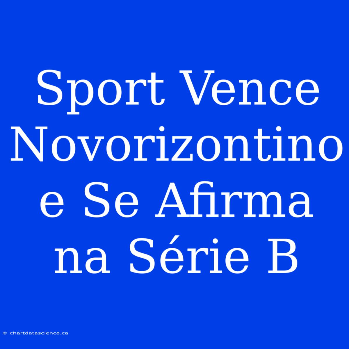 Sport Vence Novorizontino E Se Afirma Na Série B