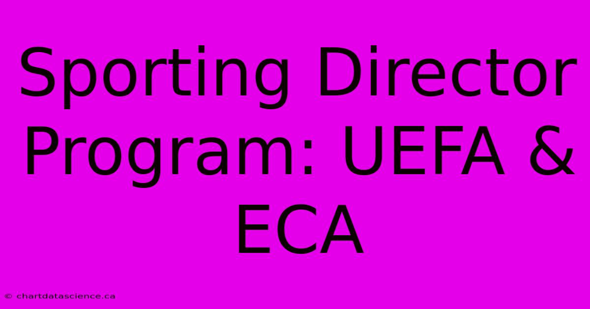 Sporting Director Program: UEFA & ECA