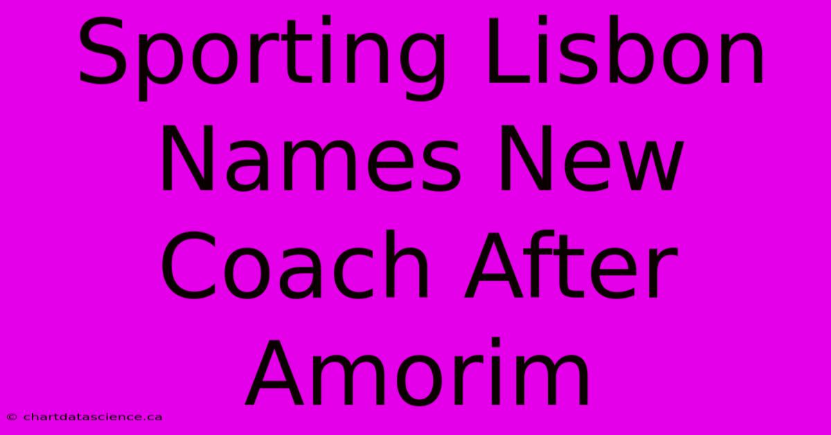 Sporting Lisbon Names New Coach After Amorim