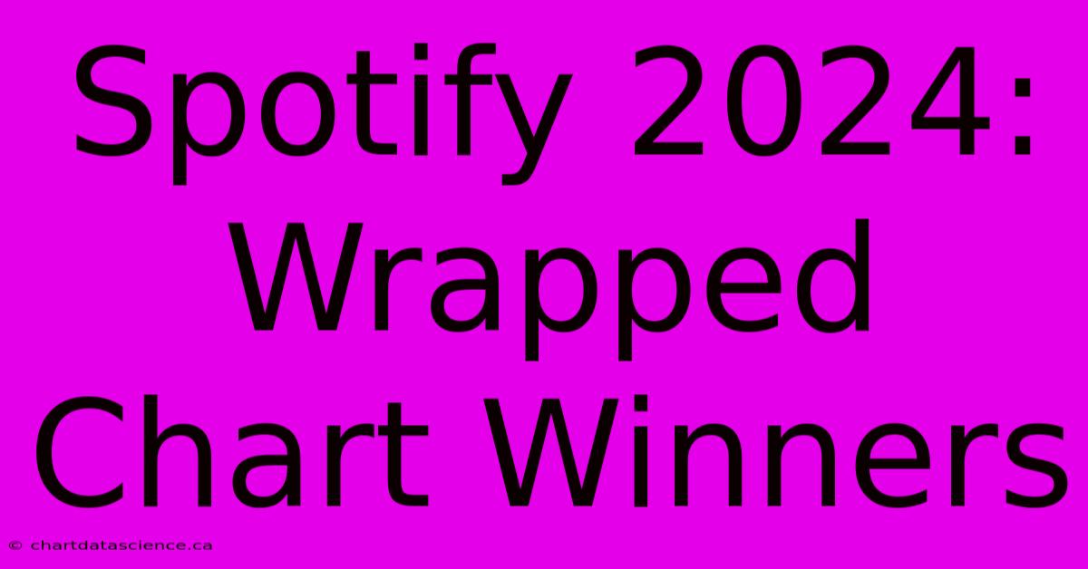 Spotify 2024: Wrapped Chart Winners 