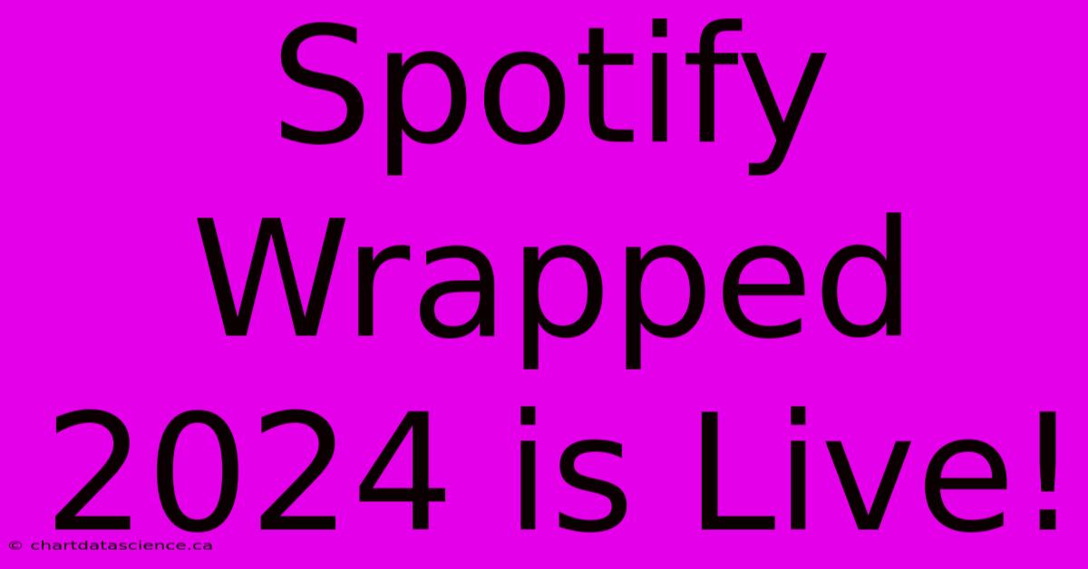 Spotify Wrapped 2024 Is Live!