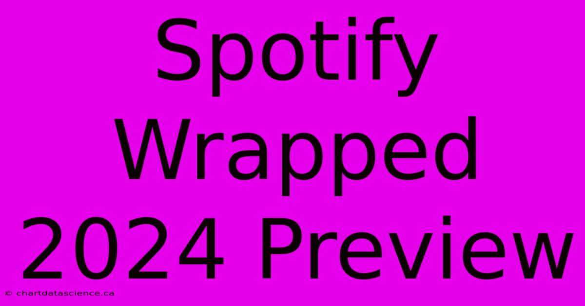 Spotify Wrapped 2024 Preview