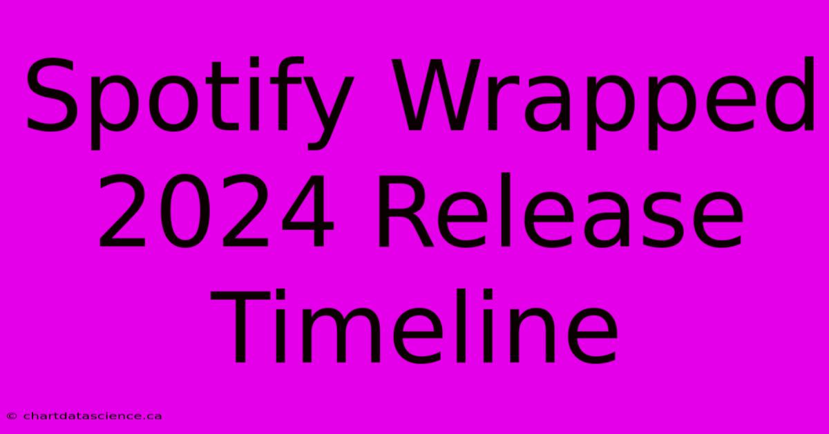 Spotify Wrapped 2024 Release Timeline