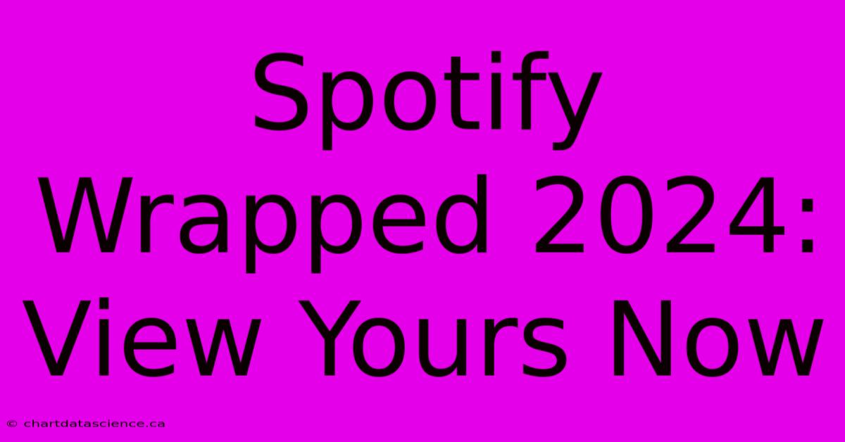 Spotify Wrapped 2024: View Yours Now