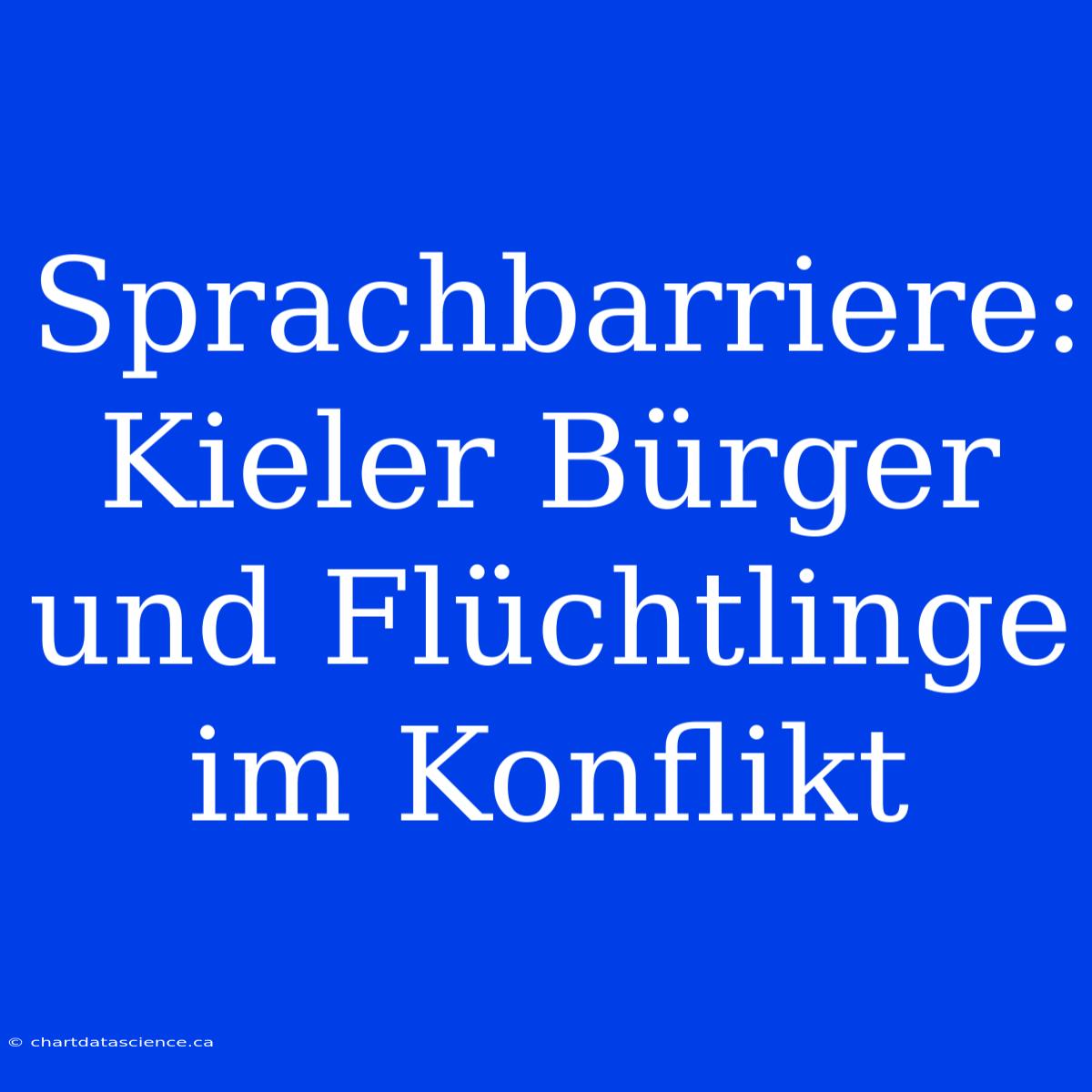 Sprachbarriere: Kieler Bürger Und Flüchtlinge Im Konflikt