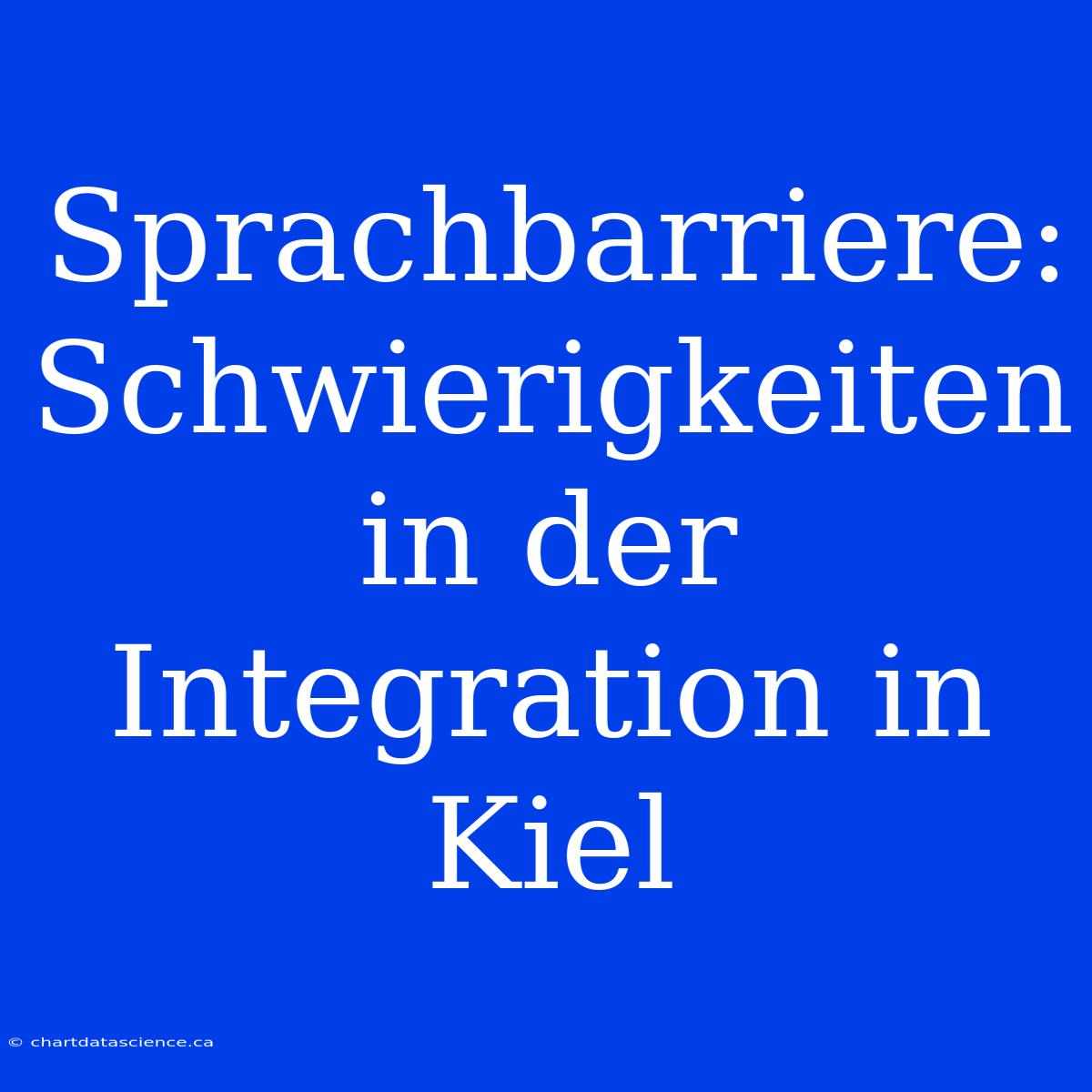 Sprachbarriere: Schwierigkeiten In Der Integration In Kiel