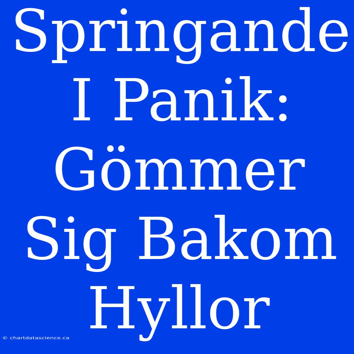 Springande I Panik: Gömmer Sig Bakom Hyllor