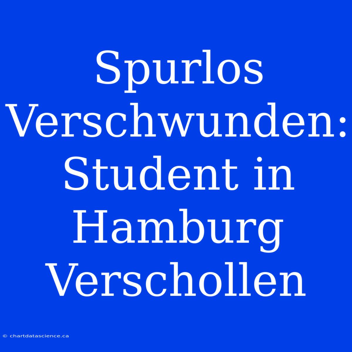 Spurlos Verschwunden: Student In Hamburg Verschollen