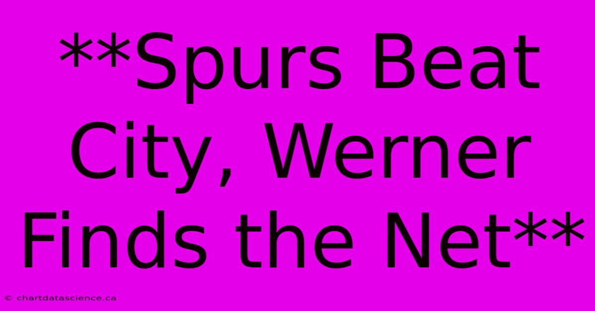 **Spurs Beat City, Werner Finds The Net** 